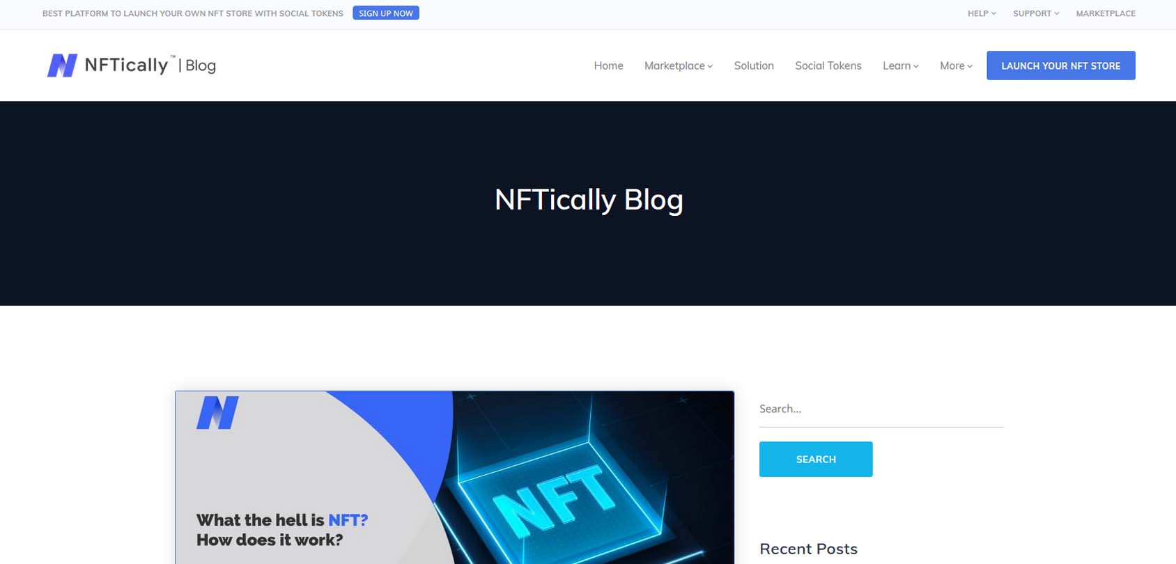 NFTically Homepage