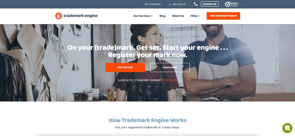 Trademark deals a website