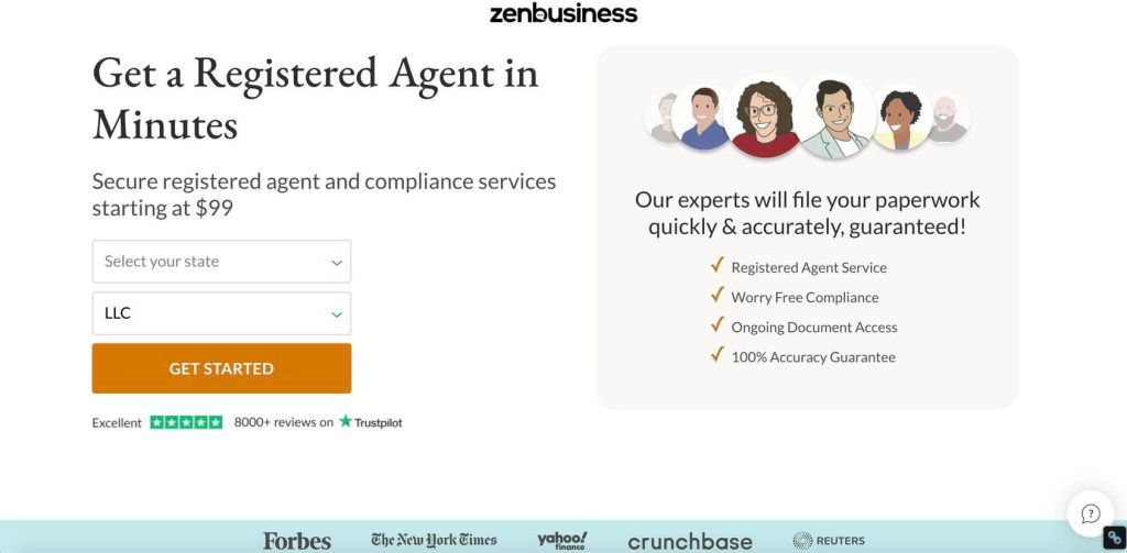 zenbusiness registered agents