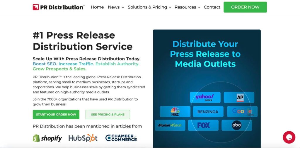 prdistribution homepage