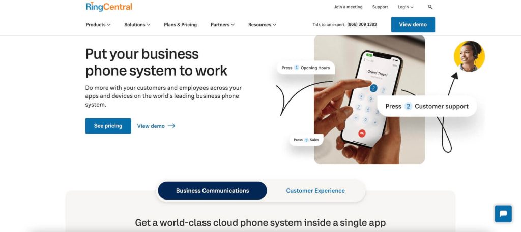 ringcentral homepage