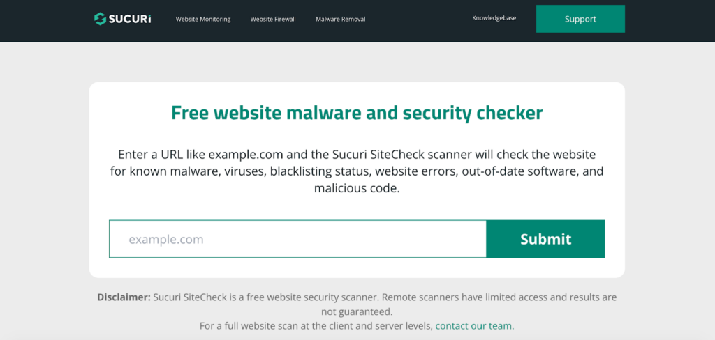 sucuri website scanner