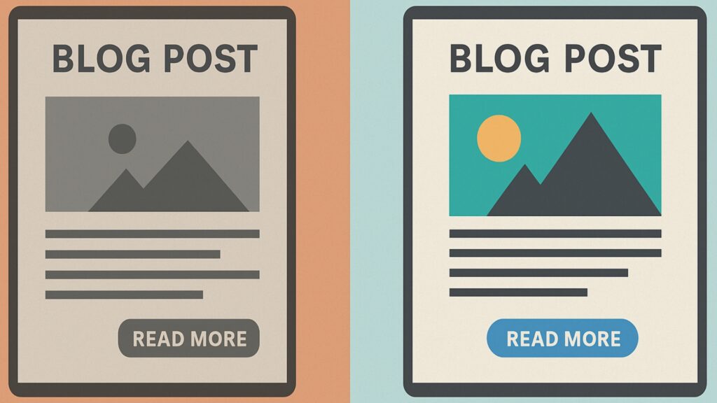 Before and after comparing outdated content, it is updated in a fresh, optimized version.