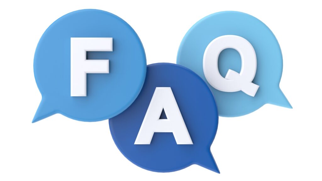 Must-have tools to start an online business Frequently asked questions with symbols and highlighted answers, whereby users can find quick solutions to start an online business.