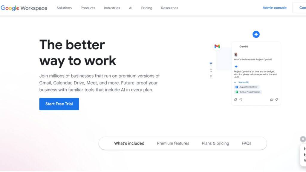 Must-have tools to start an online business Google Workspace Dashboard