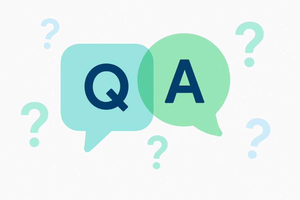 Illustration of two large, overlapping speech bubbles labeled 