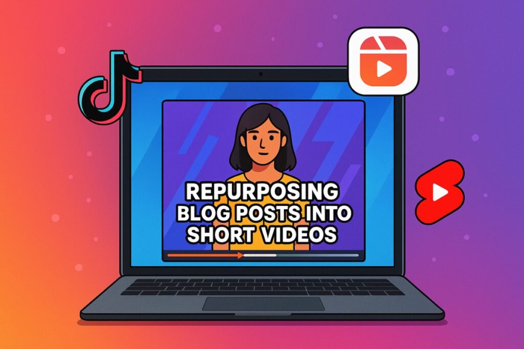 AI tool repurposing blog articles into short videos for social media.