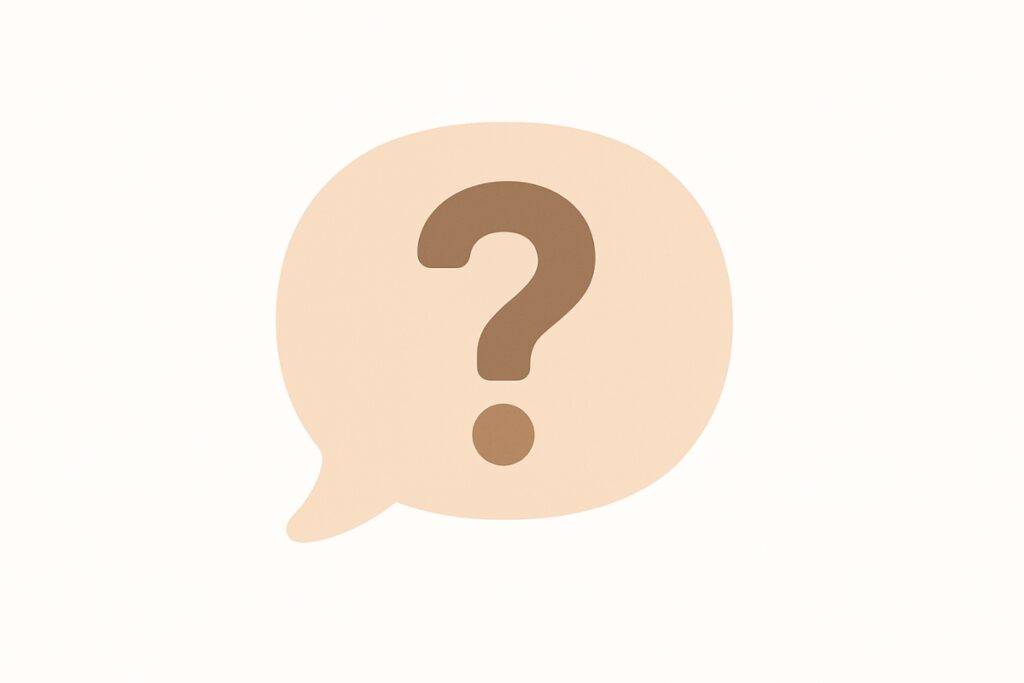 Professional Services Content Strategy Guide Flat illustration of a question mark and a speech bubble for the FAQ section