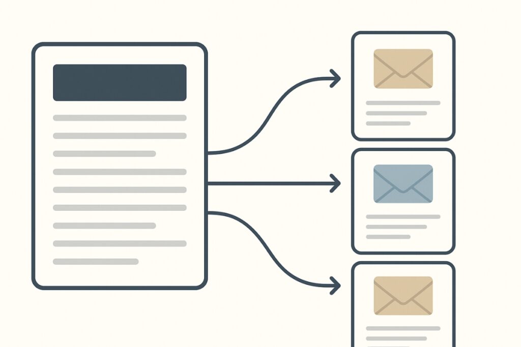 Repurposing blog content into email newsletter ideas