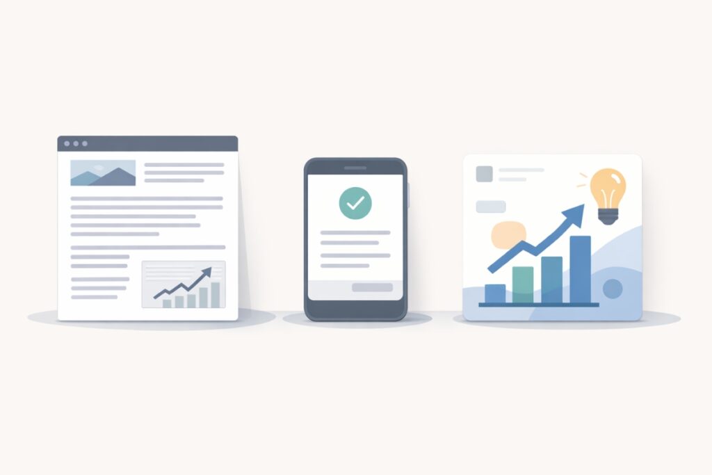 Transform a content idea into different formats without repetition