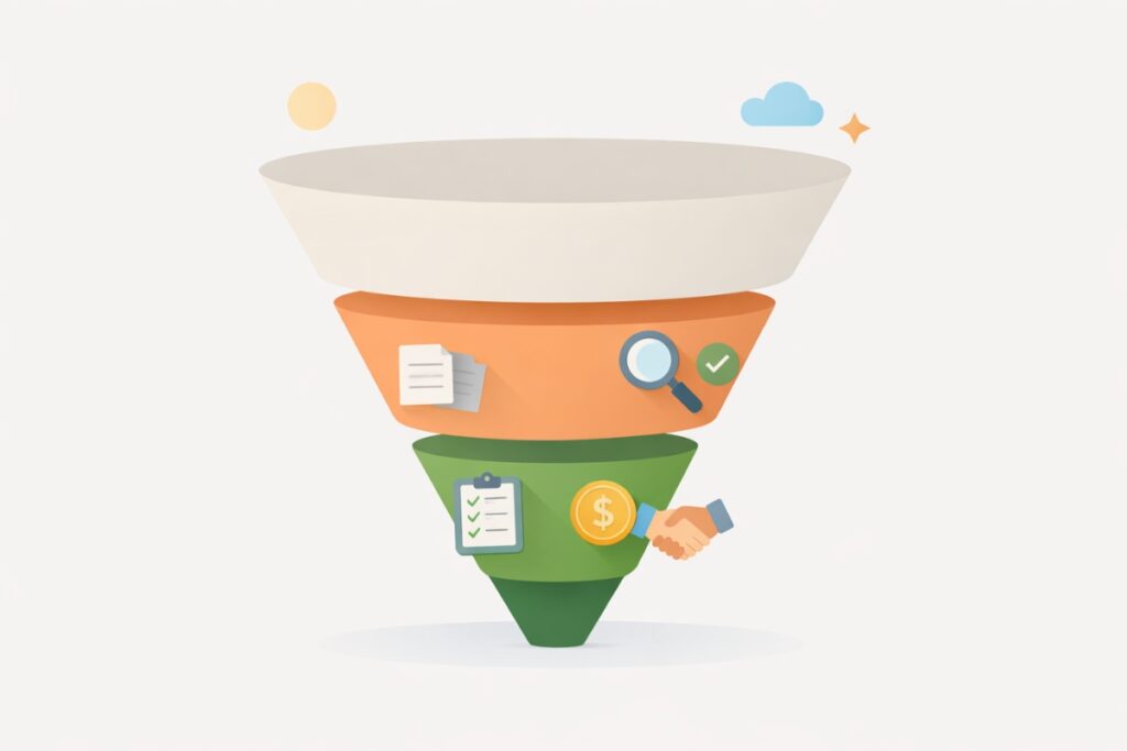 Blog content mapped to reader intent stages