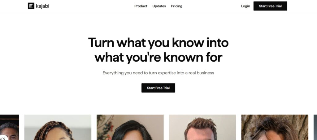 Kajabi homepage
