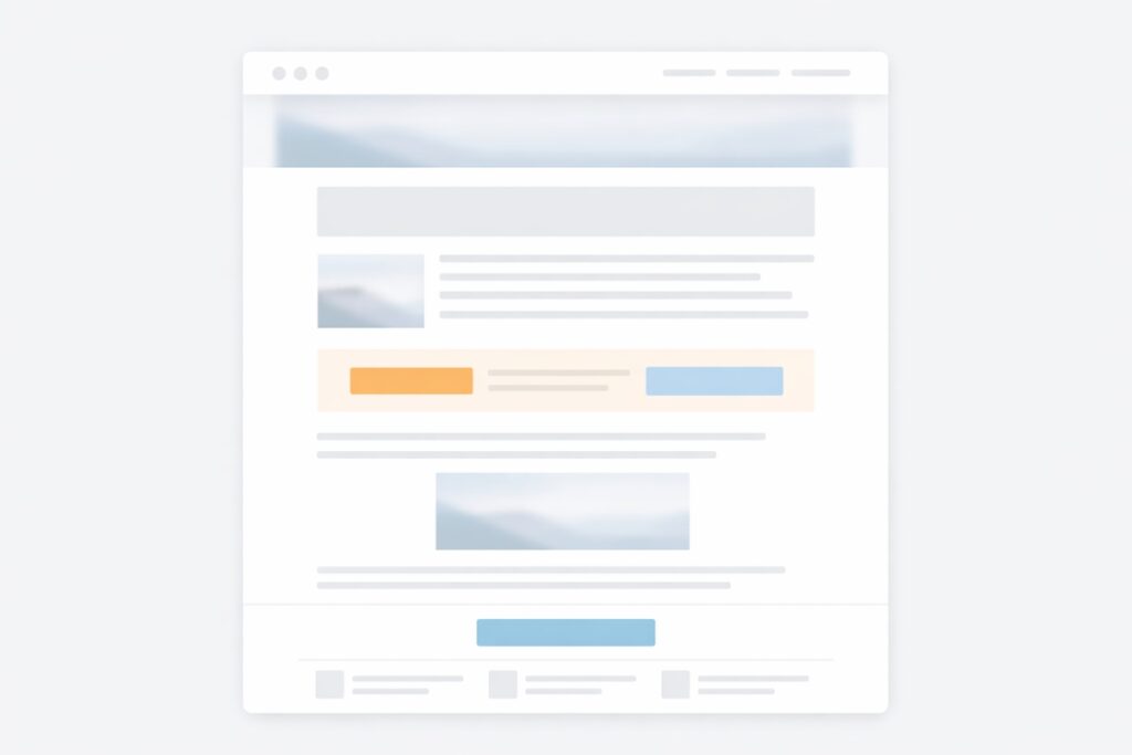 Natural call-to-action placement within blog content