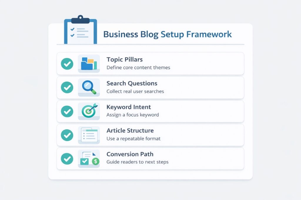 Step-by-step checklist for setting up a business blog