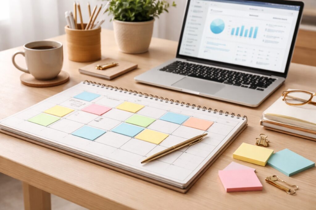 Planning a consistent blog posting schedule for a business