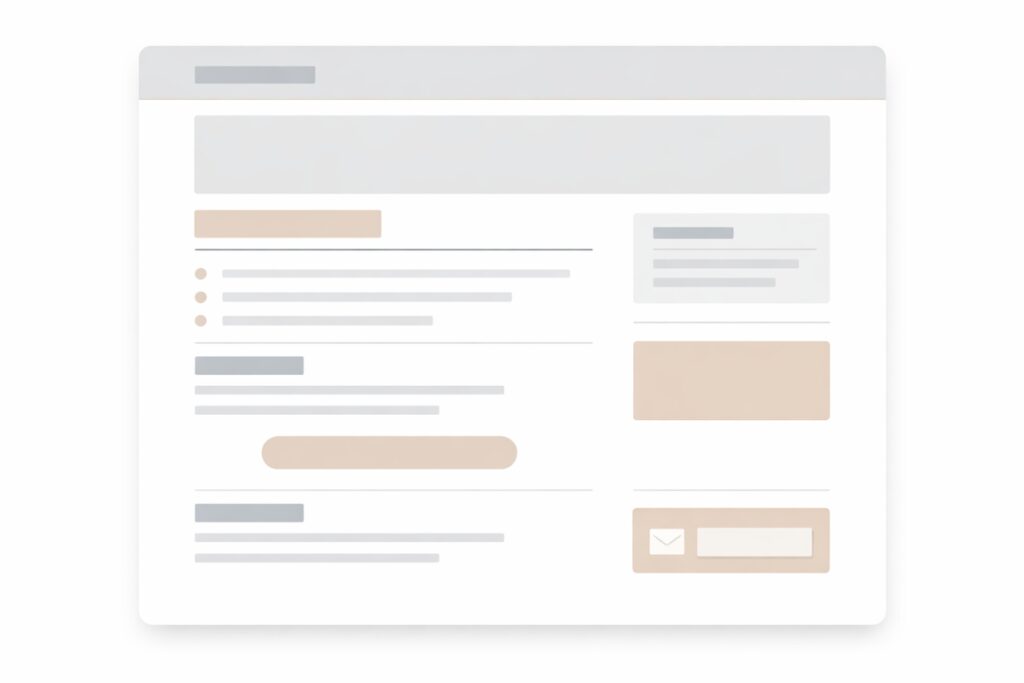 Visual overview of the structure of a blog post designed to lead readers to conversions.