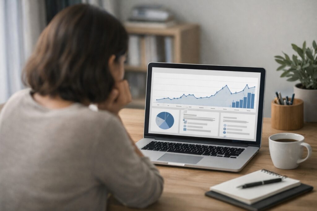 Website analytics show traffic growth without conversions and highlight monetization challenges.