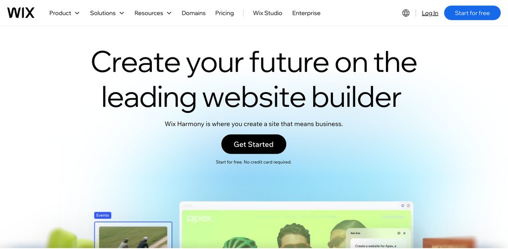 wix homepage